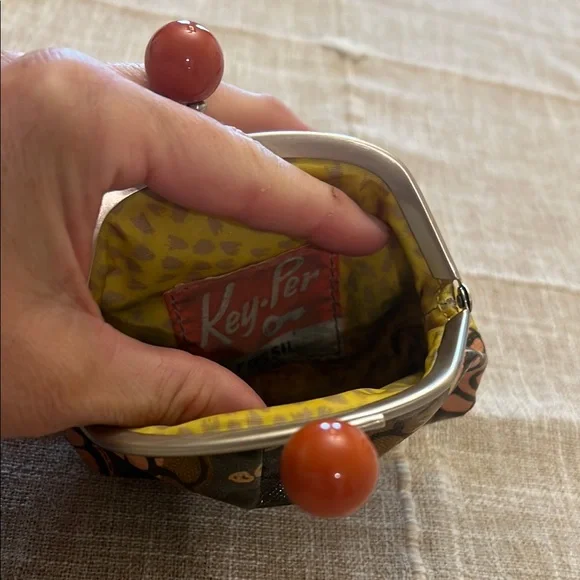 Floral Print Women's Fossil Coin Purse- Vintage - Picture 6 of 10